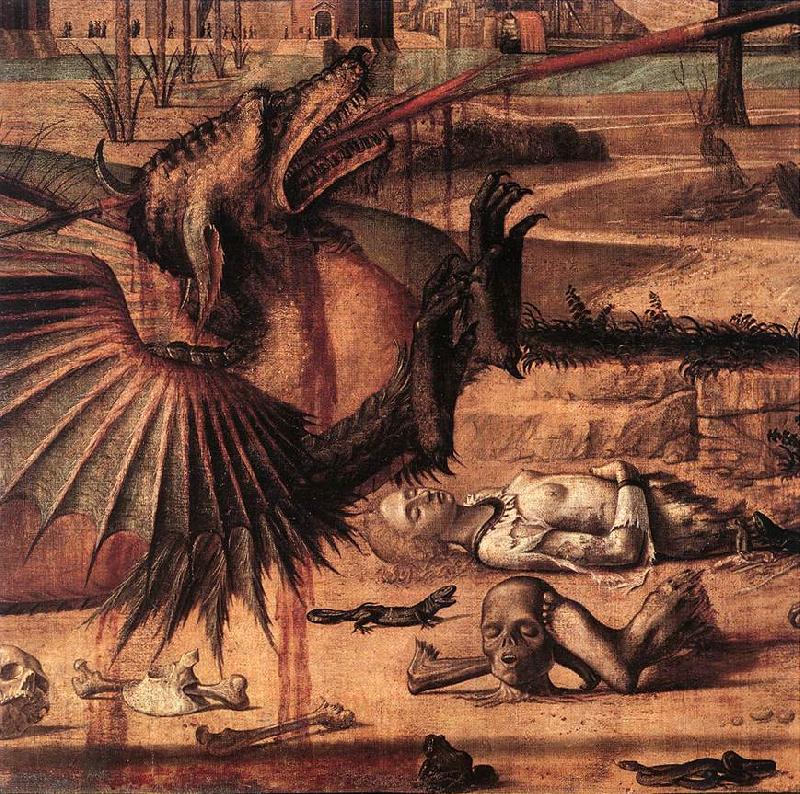 CARPACCIO, Vittore St George and the Dragon (detail)  sdf